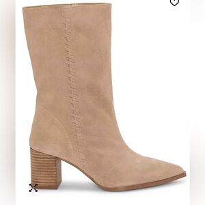 Vince Camuto Lorrys Suede Block Heel Boots Sz 7.5